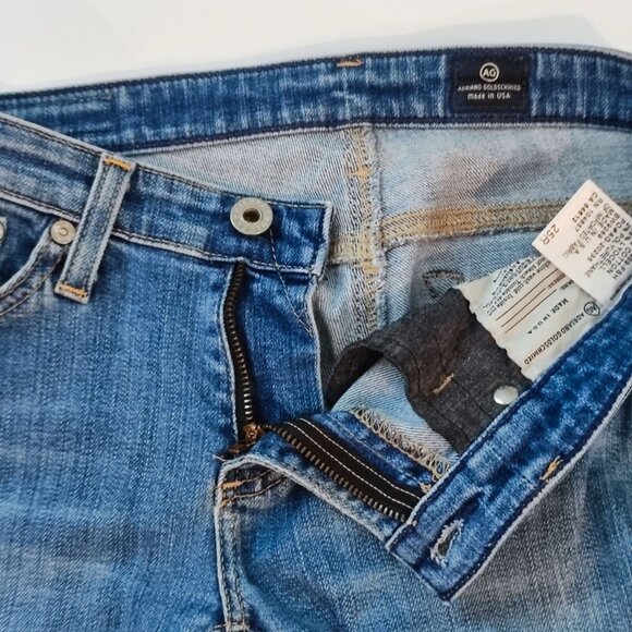 AG Adriano Goldschmied jeans low-rise ankle crop denim blue women's size 25 R - Picture 10 of 16